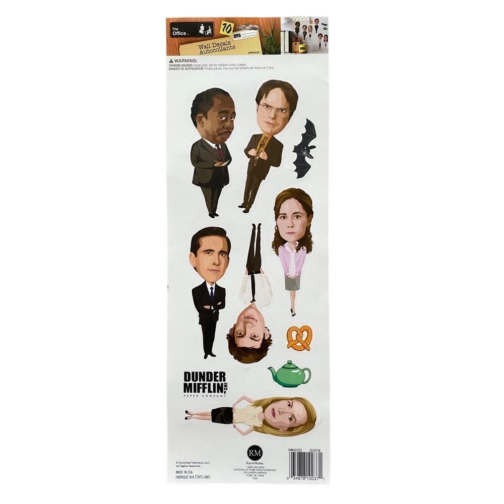The Office Novelty Character Wall Decals Dunder Mifflin Logo Multi Size Decor